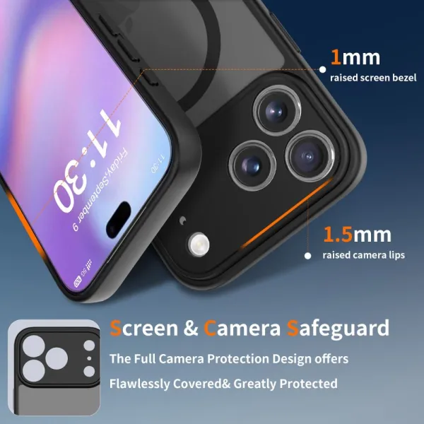 Etui Tech-Protect BasicMag MagSafe na iPhone 17 Pro Max - czarny mat zdjęcie 1