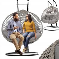 FOTEL PODWÓJNY WISZĄCY DO DOMU HUŚTAWKA OGRODU KOKON KOSZ BUJANY OGRODOWY