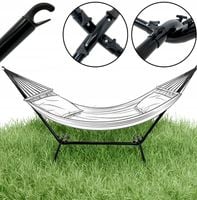 STALOWY METALOWY STELAZ NA HAMAK DO HAMAKA CZARNY OGRODOWY HAMAKOWY