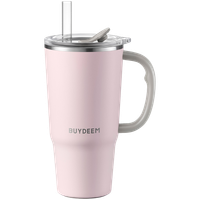buydeem kubek termiczny ze słomką 700 ml, model ds57, kolor pink