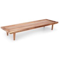 Deska do Serwowania Taca Patera Drewniana na Nóżkach Przekąski Wędliny Sery