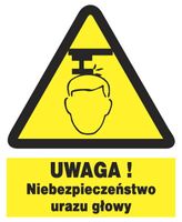 ZOO-14 - UWAGA niebezpieczeństwo urazu głowy -ZNAK