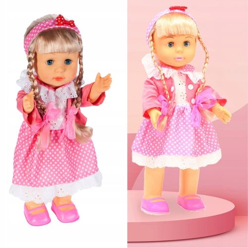 INTERAKTYWNA LALKA Bobas Śpiewająca Chodzi Reaguje na Klaśnięcie Duża 42cm na Arena.pl