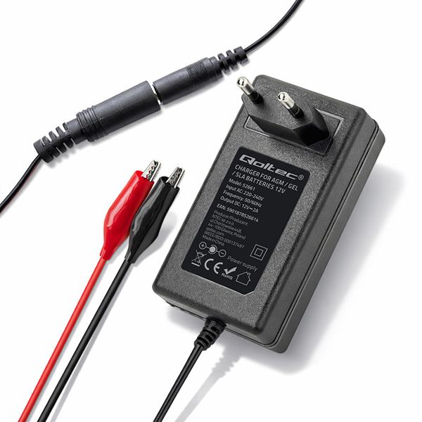 Qoltec Prostownik 12V 2A AGM/GEL/STD zdjęcie 5