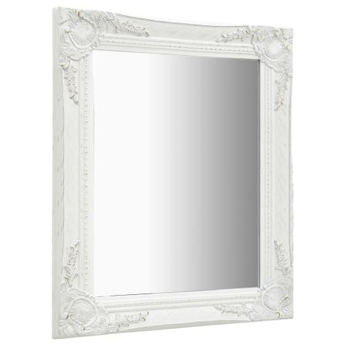 Lustro ścienne w stylu barokowym 50x60cm białe VidaXL na Arena.pl