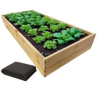 WARZYWNIAK ZIELNIK SKRZYNIA NA WARZYWA INSPEKT DREWNIANY 60x120 NISKI 18cm