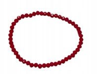 Bransoletka z drobnych fasetowanych koralików w kolorze bordowym