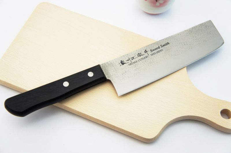 Nóż Nakiri 16 cm Satake Nashiji Black Pakka zdjęcie 2