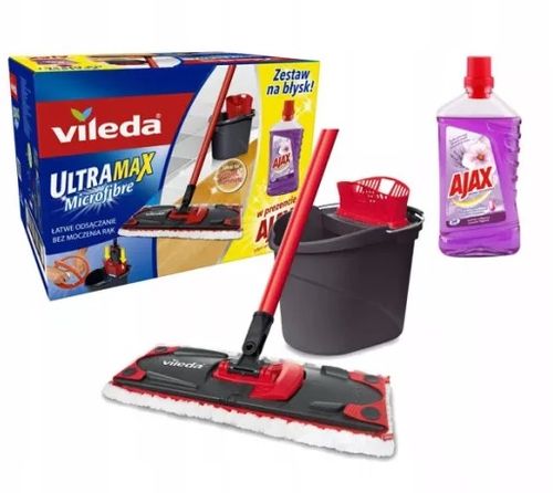 VILEDA MOP PŁASKI WIADRO ULTRAMAX BOX AJAX GRATIS na Arena.pl