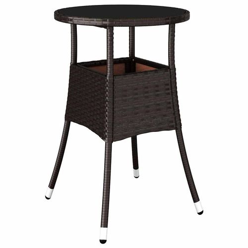 Zestaw do jadalni w ogrodzie 3 pcs Brązowy Polirattan na Arena.pl