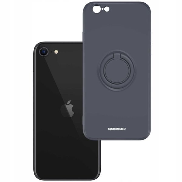 Spacecase Silicone Ring Iphone 7/8/Se Black zdjęcie 2