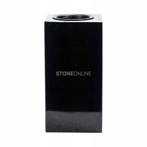 Nowoczesny WAZON z czarnego GRANITU WCUBE15 na cmentarz StoneOnline na Arena.pl