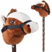 Koń hobby horse brązowy B-2465-1 pluszowa głowa konia