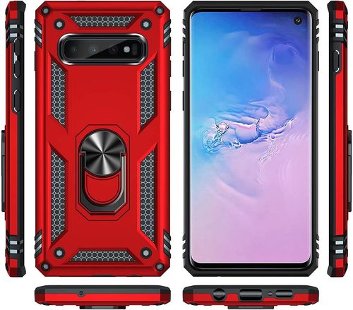 Verco Hybrid Armor Shield Case do Samsung Galaxy S10, Czerwony na Arena.pl