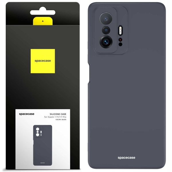 Spacecase Silicone Case Xiaomi 11T/11T Pro black zdjęcie 1