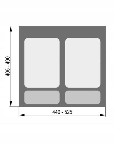 Kosz na śmieci PRAKTIKO 60cm 2x20L segregator sortownik do szuflady na Arena.pl