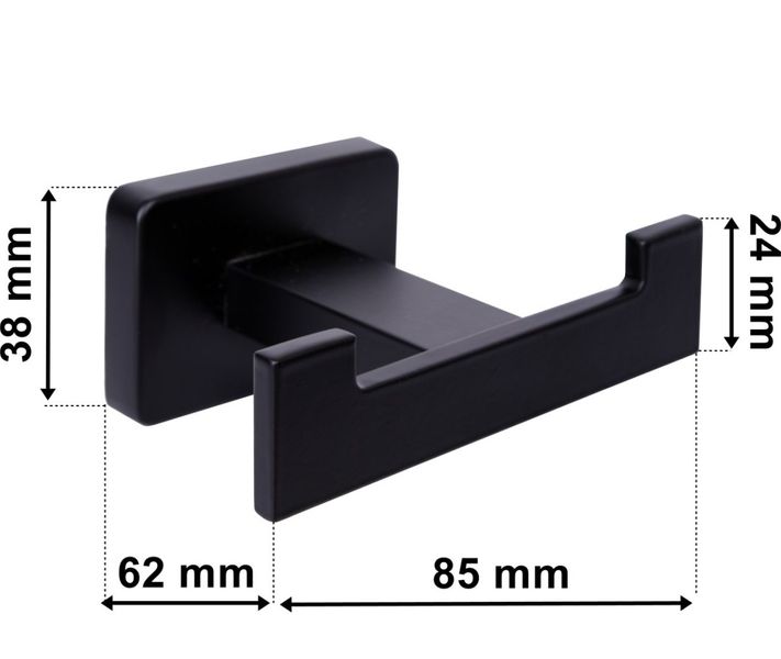 Wieszak na ręczniki loftowy Argos czarny zdjęcie 3