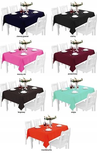 OBRUS GŁADKI MATOWY PRACTICAL 140x200 GRUBY KOLORY na Arena.pl