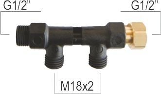 Przyłącze podgrzewacza wody Dafi - 1 śrubunek zdjęcie 2