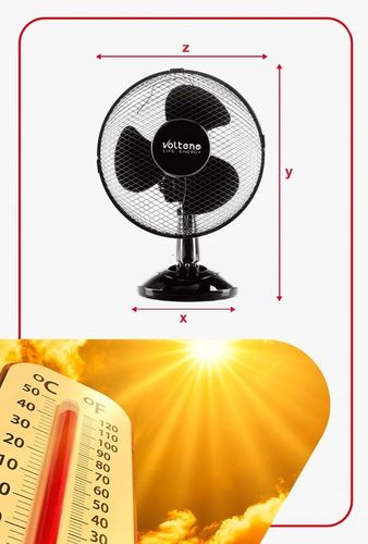 WENTYLATOR BIURKOWY STOŁOWY STOJĄCY CICHY 22cm CYRKULATOR CZARNY 2 TRYBY na Arena.pl