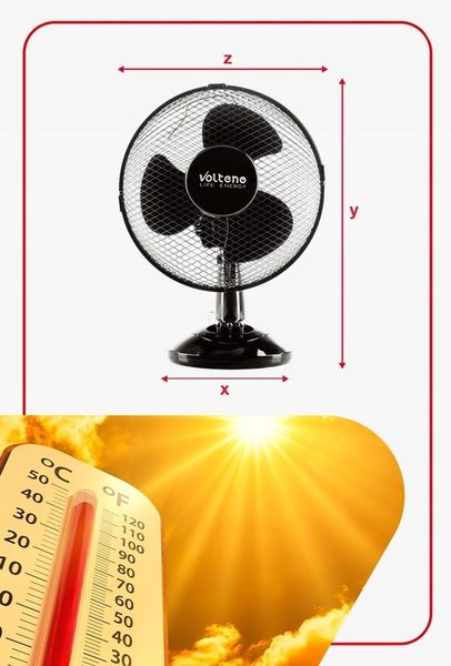 WENTYLATOR BIURKOWY STOŁOWY STOJĄCY CICHY 22cm CYRKULATOR CZARNY 2 TRYBY zdjęcie 6