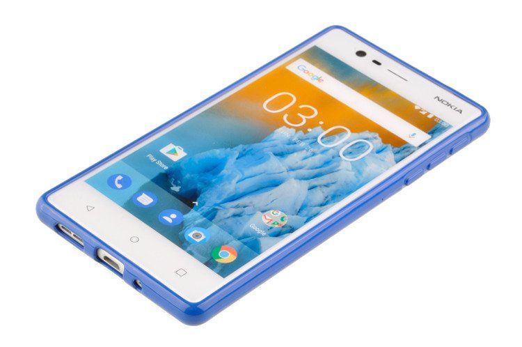 Etui Mercury Goosper Jelly Case do Nokia 3 niebieski zdjęcie 4