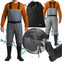 Wodery Wędkarskie Spodniobuty na Ryby Gumowe Spodnie Grube Długie