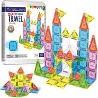 MAGNA-TILES Klocki Magnetyczne Travel microMAGS XL 55 ele. Pudełko