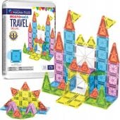 MAGNA-TILES Klocki Magnetyczne Travel microMAGS XL 55 ele. Pudełko