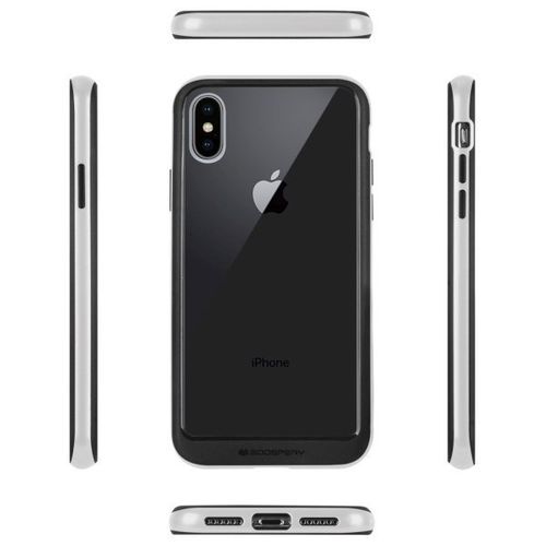 Mercury Bumper X iPhone X srebrny /silver na Arena.pl