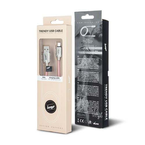 Beeyo Trendy kabel micro-USB do smartfonów różowy na Arena.pl