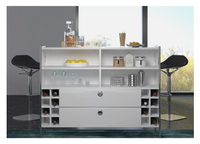 Barek stół barowy regał na wino biały