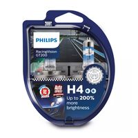 Żarówki Philips H4 Racing Vision GT200 +200% - 2 sztuki