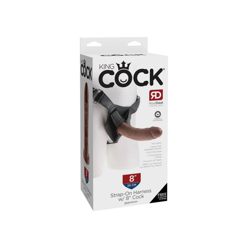 uprząż z dildo 20cm king cock strap on harness 8" cock pipedream na Arena.pl