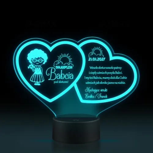 Prezent Dzień Babci i Dziadka Statuetka lampka LED na Arena.pl