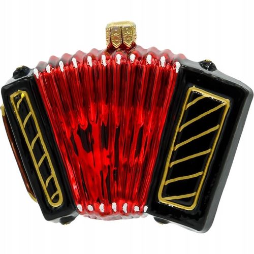 Bombka choinkowa ręcznie malowana - Akordeon na Arena.pl