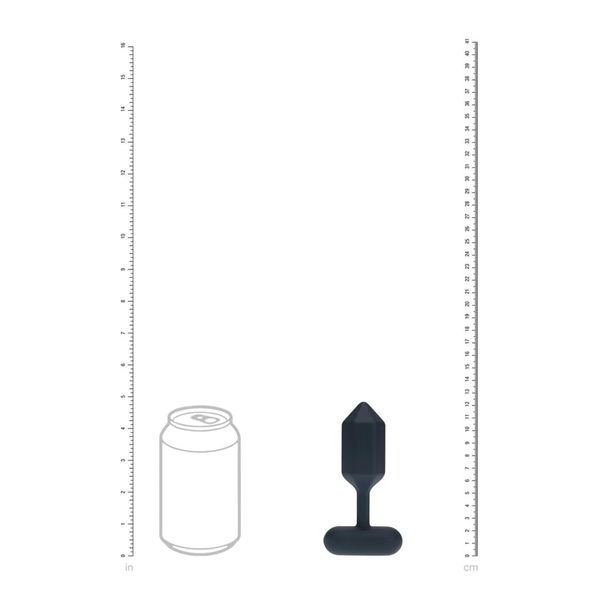 Hexagonal Vibrating Silicone Anal Plug - M - Black zdjęcie 8