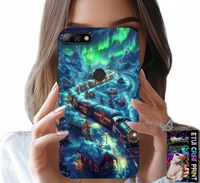 ETUI DO HUAWEI Y7 2018 - POCIĄG, EKSPRES ŚWIĄTECZNY WZORY + SZKŁO