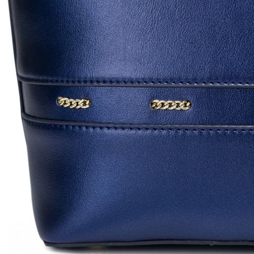 NUCELLE Metaliczny shopper Niebieski na Arena.pl