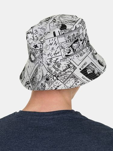 BUCKET HAT młodzieżowa czapka KAPELUSZ RYBACKI komiks bawełniany biały na Arena.pl