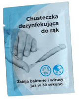 chusteczki do dezynfekcji nasączone alkoholem 70% izopropylowym