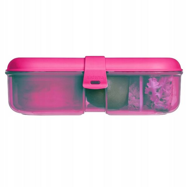 Śniadaniówka lunchbox sistema z przegródkami pojemnik śniadaniowy 1100ml zdjęcie 3