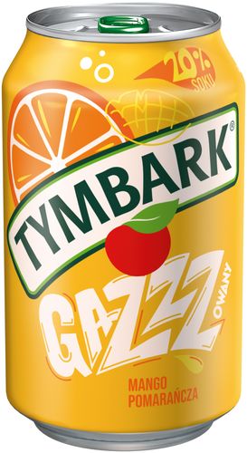 Tymbark Gazzzowany Napój gazowany o smaku mango i pomarańcza 330 ml na Arena.pl