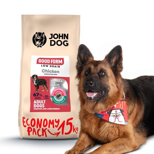 John Dog goodform duże rasy kurczak 15kg na Arena.pl