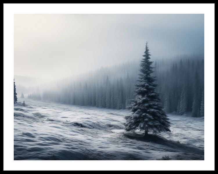 Plakat 65x50cm Samotna Choinka zdjęcie 3