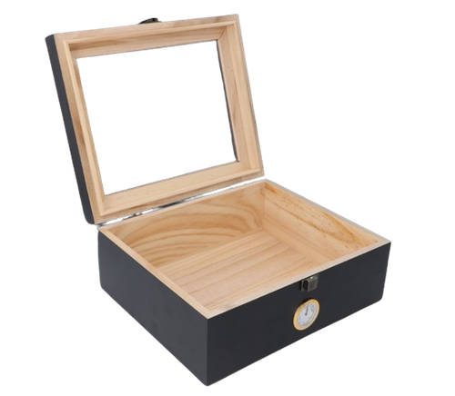 Humidor Sosnowy Pojemnik do Przechowywania Cygar z Przezroczystą Szybką na Arena.pl