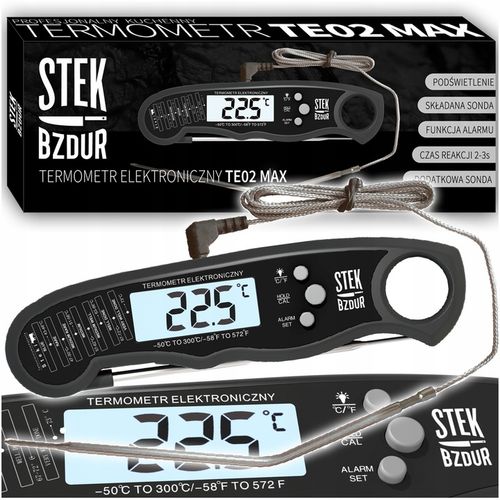 Termometr Kuchenny Cyfrowy do Mięsa Steków Żywności STEK BZDUR LCD na Arena.pl