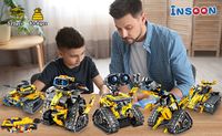 KLOCKI ROBOT ZDALNIE STEROWANY RC DINOZAUR 5w1 520szt DO PROGRAMOWANIA APP