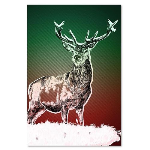 Deco Panel, Jeleń abstrakcja natura 20x30 na Arena.pl