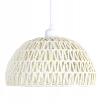 Lampa Wisząca Plafon Minimalistyczny krem Biały Lina konopna klosz E27
